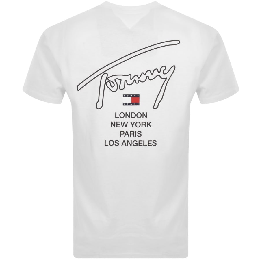Tommy Jeans Gold Signature T Shirt White